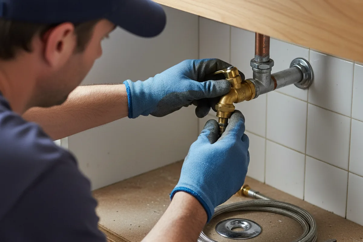 Shutoff valve and fitting work during Emergency Plumbing in Livermore